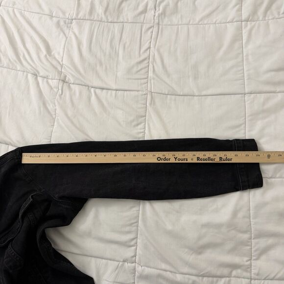 Levi's Trucker Jean Jacket Mens XL Faded Black Denim Workwear Y2K Grunge Biker - Picture 9 of 9